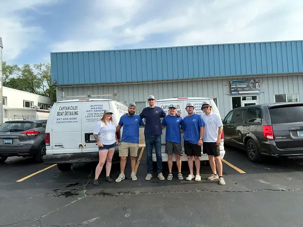 The Captain Cole's Detailing team with their vans
