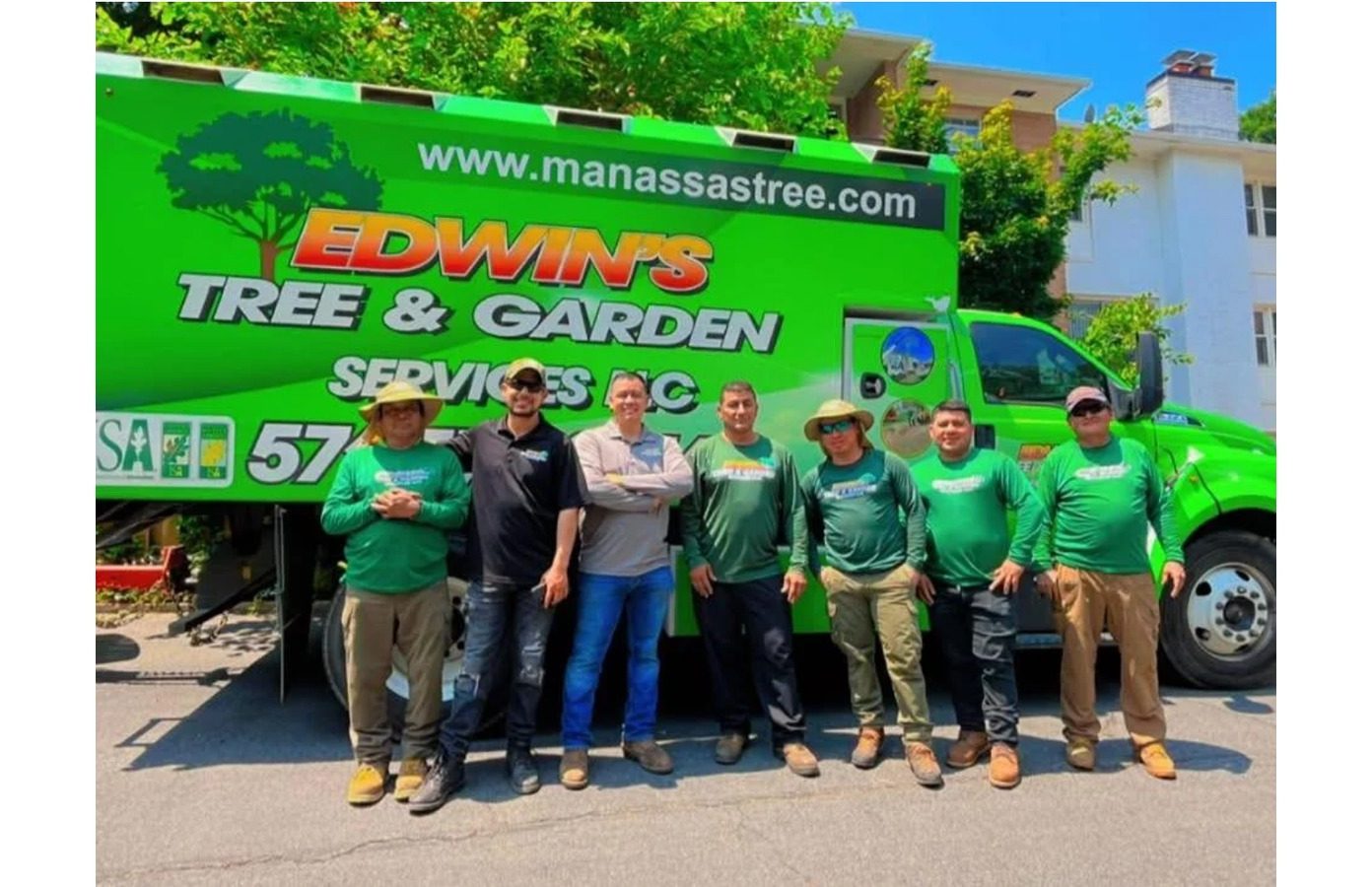 Edwin's Tree and Garden crew with their truck