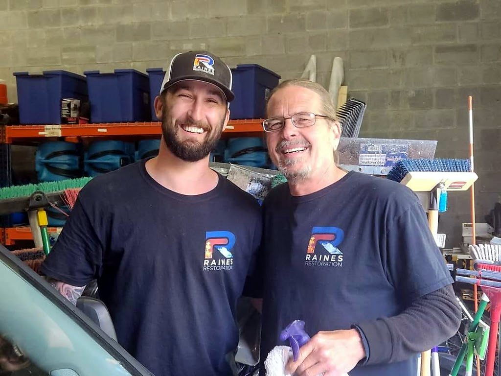 The Raines Restoration team in the shop